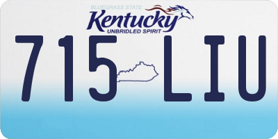KY license plate 715LIU