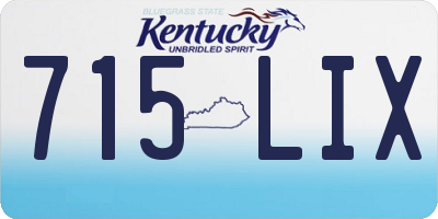 KY license plate 715LIX