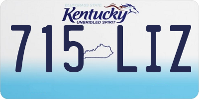 KY license plate 715LIZ