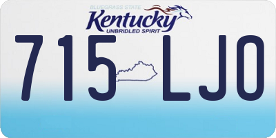 KY license plate 715LJO