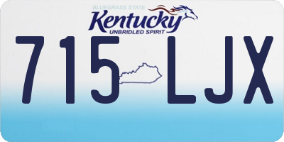 KY license plate 715LJX