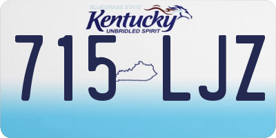 KY license plate 715LJZ