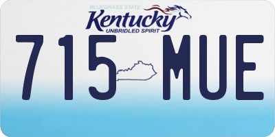 KY license plate 715MUE