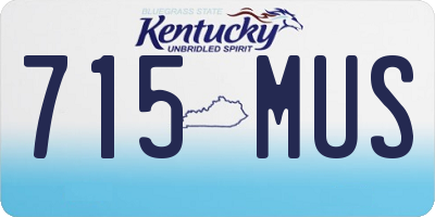 KY license plate 715MUS
