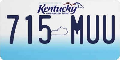 KY license plate 715MUU