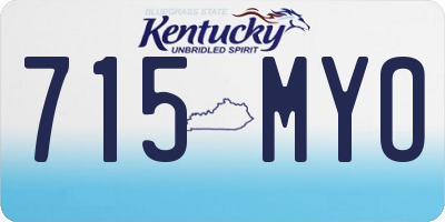 KY license plate 715MYO