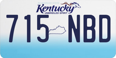 KY license plate 715NBD
