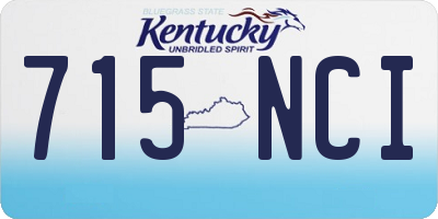 KY license plate 715NCI