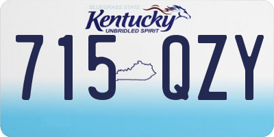 KY license plate 715QZY