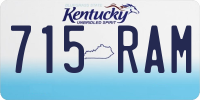 KY license plate 715RAM