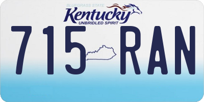 KY license plate 715RAN