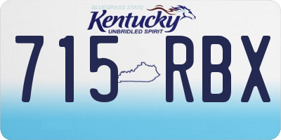 KY license plate 715RBX