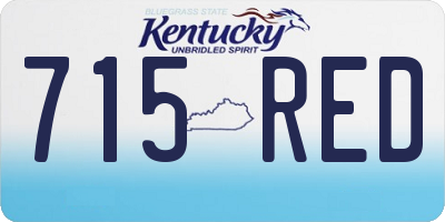 KY license plate 715RED
