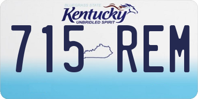 KY license plate 715REM