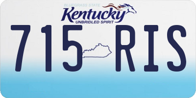 KY license plate 715RIS