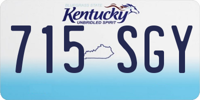 KY license plate 715SGY
