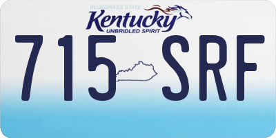 KY license plate 715SRF