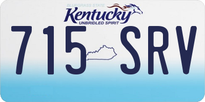 KY license plate 715SRV