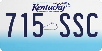 KY license plate 715SSC