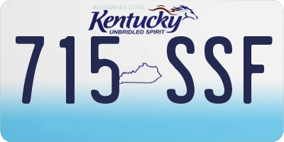 KY license plate 715SSF