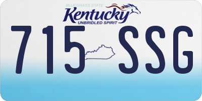 KY license plate 715SSG