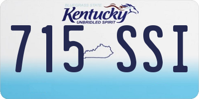 KY license plate 715SSI