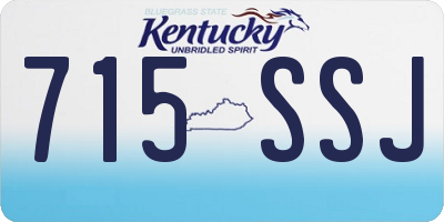 KY license plate 715SSJ