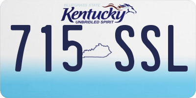 KY license plate 715SSL