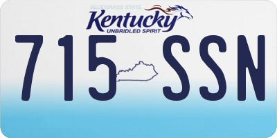 KY license plate 715SSN