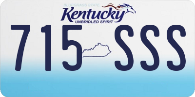 KY license plate 715SSS