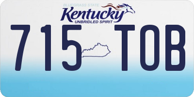 KY license plate 715TOB