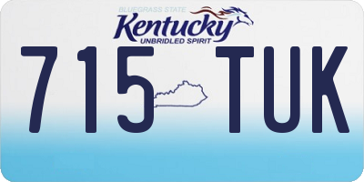 KY license plate 715TUK