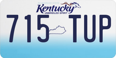 KY license plate 715TUP