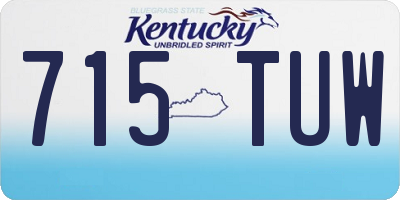 KY license plate 715TUW