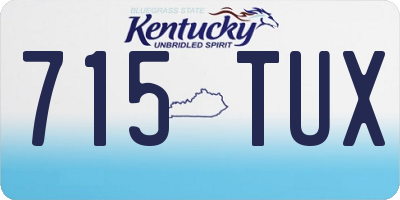 KY license plate 715TUX