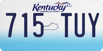 KY license plate 715TUY
