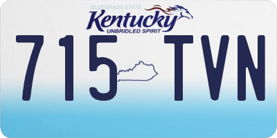 KY license plate 715TVN
