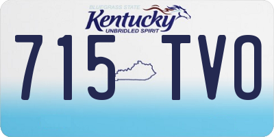 KY license plate 715TVO