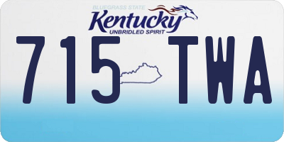 KY license plate 715TWA