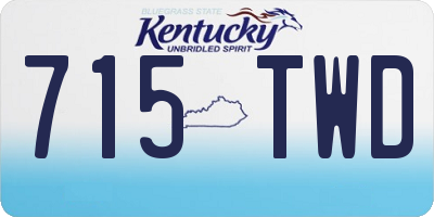 KY license plate 715TWD