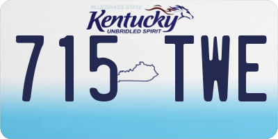 KY license plate 715TWE