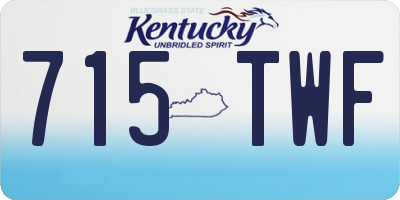 KY license plate 715TWF