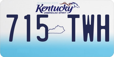 KY license plate 715TWH