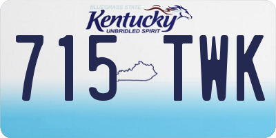 KY license plate 715TWK