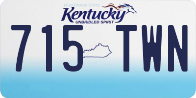 KY license plate 715TWN
