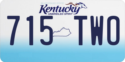 KY license plate 715TWO