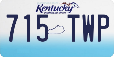 KY license plate 715TWP
