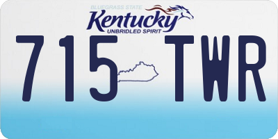 KY license plate 715TWR