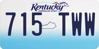 KY license plate 715TWW