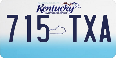 KY license plate 715TXA